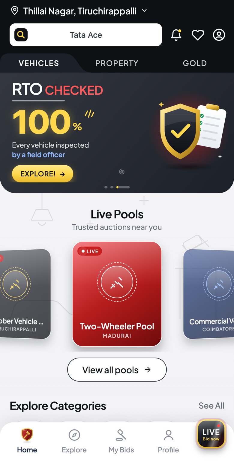 Min-elam app — vehicle auctions
